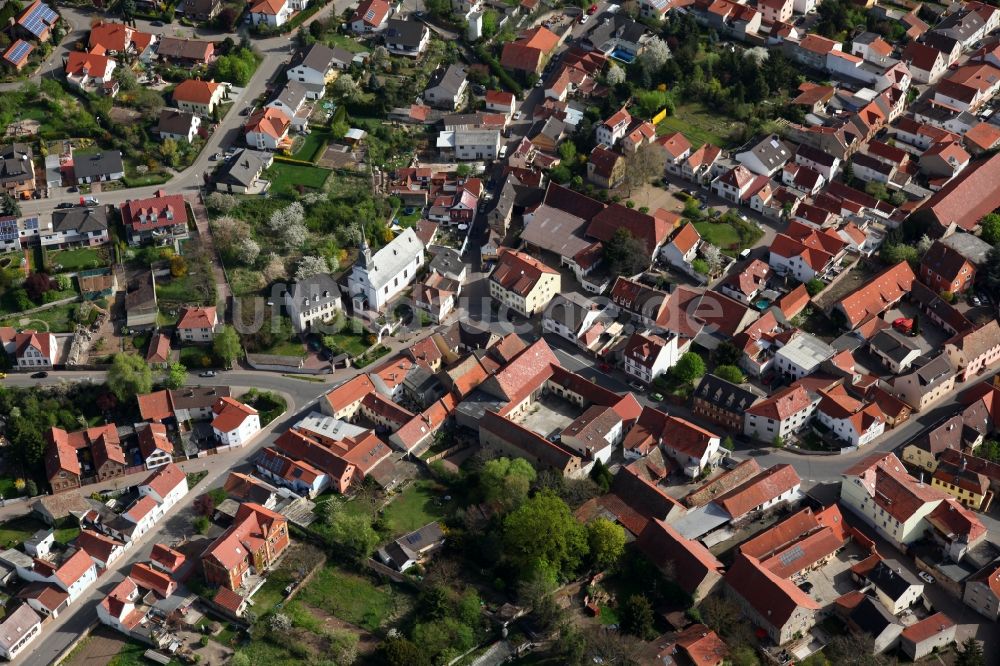 Luftaufnahme Offstein - Ortsansicht von Offstein im Wonnegau im Bundesland Rheinland-Pfalz