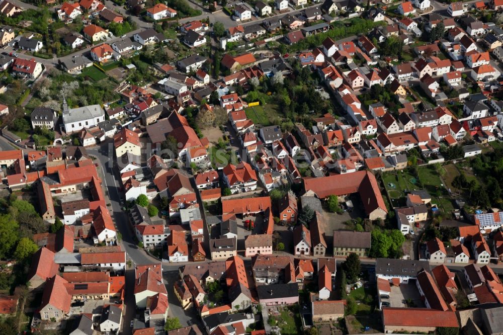 Offstein aus der Vogelperspektive: Ortsansicht von Offstein im Wonnegau im Bundesland Rheinland-Pfalz