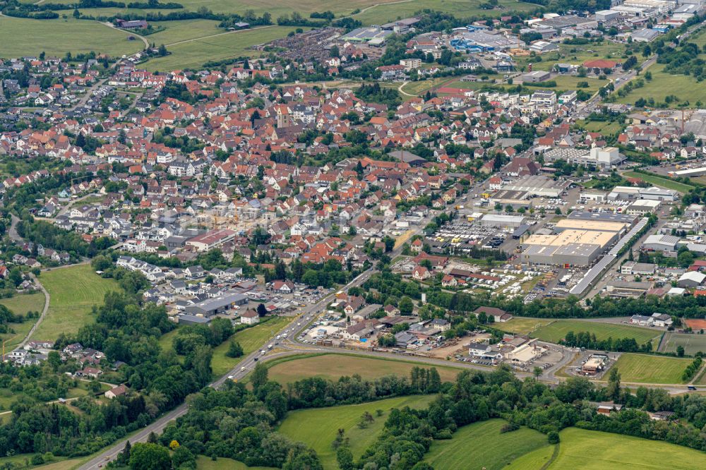 Luftaufnahme Ofterdingen - Ortsansicht in Ofterdingen im Bundesland Baden-Württemberg, Deutschland