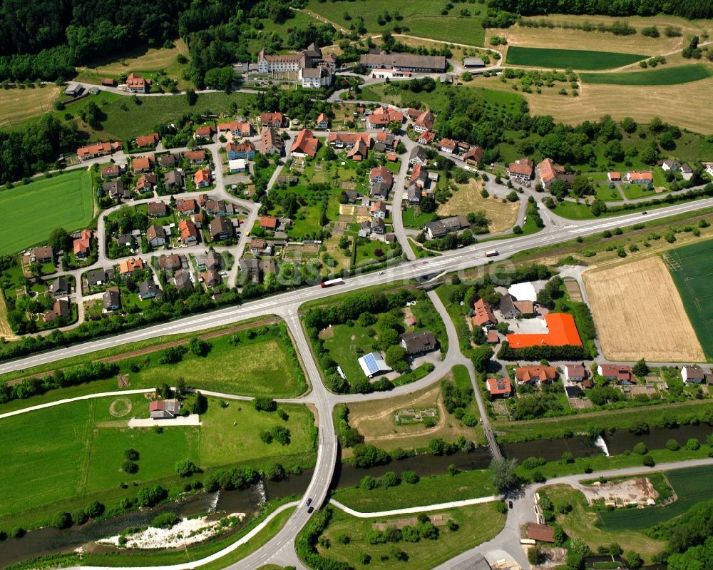 Ofteringen von oben - Ortsansicht in Ofteringen im Bundesland Baden-Württemberg, Deutschland