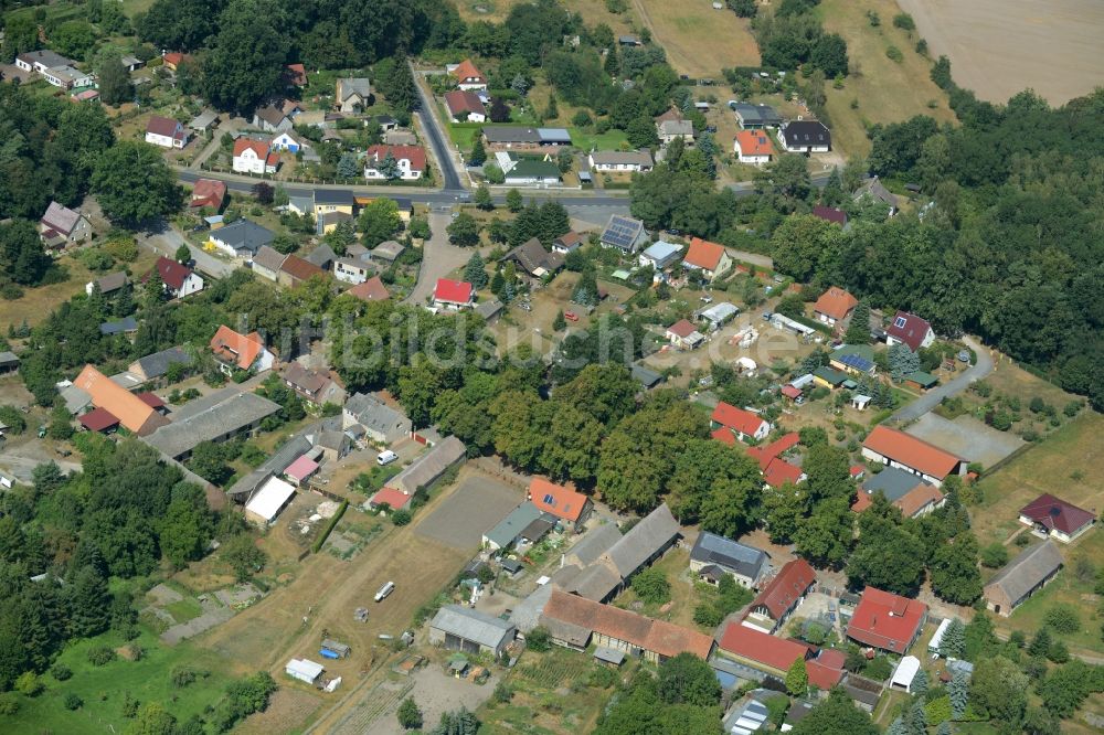 Luftaufnahme Groß Schauen - Ortsansicht des Ortes Groß Schauen im Bundesland Brandenburg