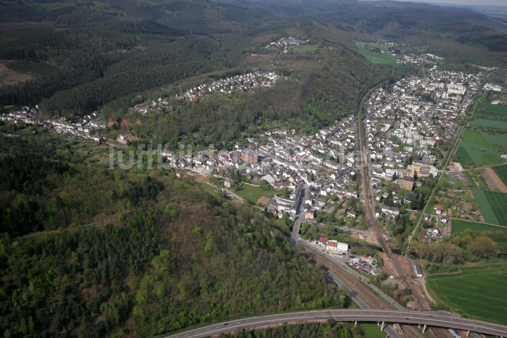 Trier von oben - Ortsansicht des Ortsbezirkes Ehrang in Trier im Bundesland Rheinland-Pfalz