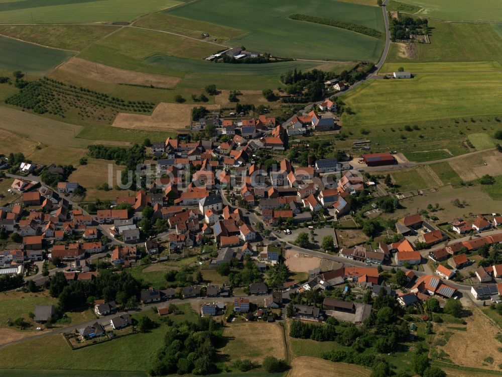 Luftaufnahme Becherbach - Ortsansicht der Ortsgemeinde Becherbach im Bundesland Rheinland-Pfalz