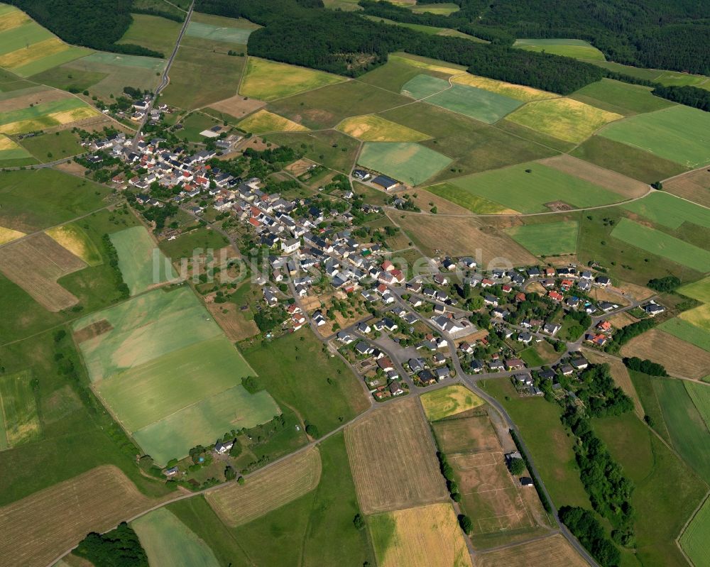 Luftaufnahme Bergen - Ortsansicht der Ortsgemeinde Bergen im Bundesland Rheinland-Pfalz