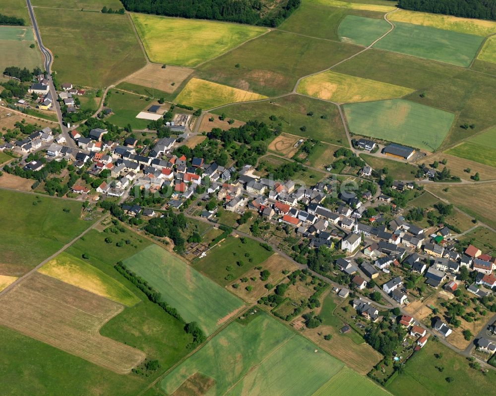 Bergen aus der Vogelperspektive: Ortsansicht der Ortsgemeinde Bergen im Bundesland Rheinland-Pfalz