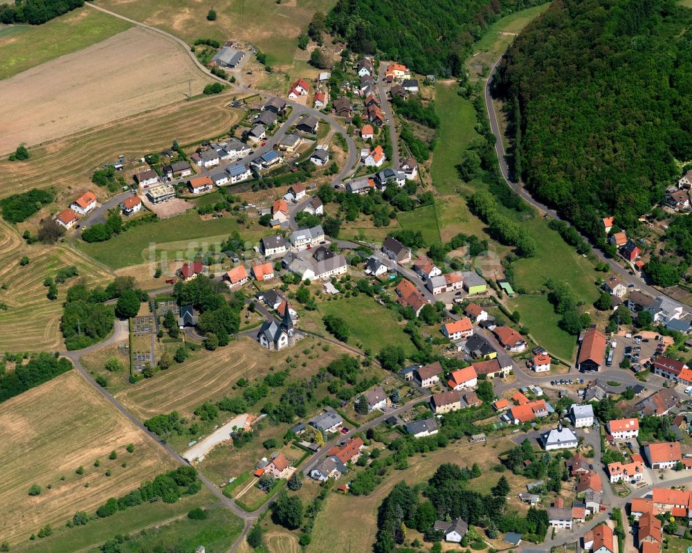 Luftbild Berglangenbach - Ortsansicht der Ortsgemeinde Berglangenbach im Bundesland Rheinland-Pfalz