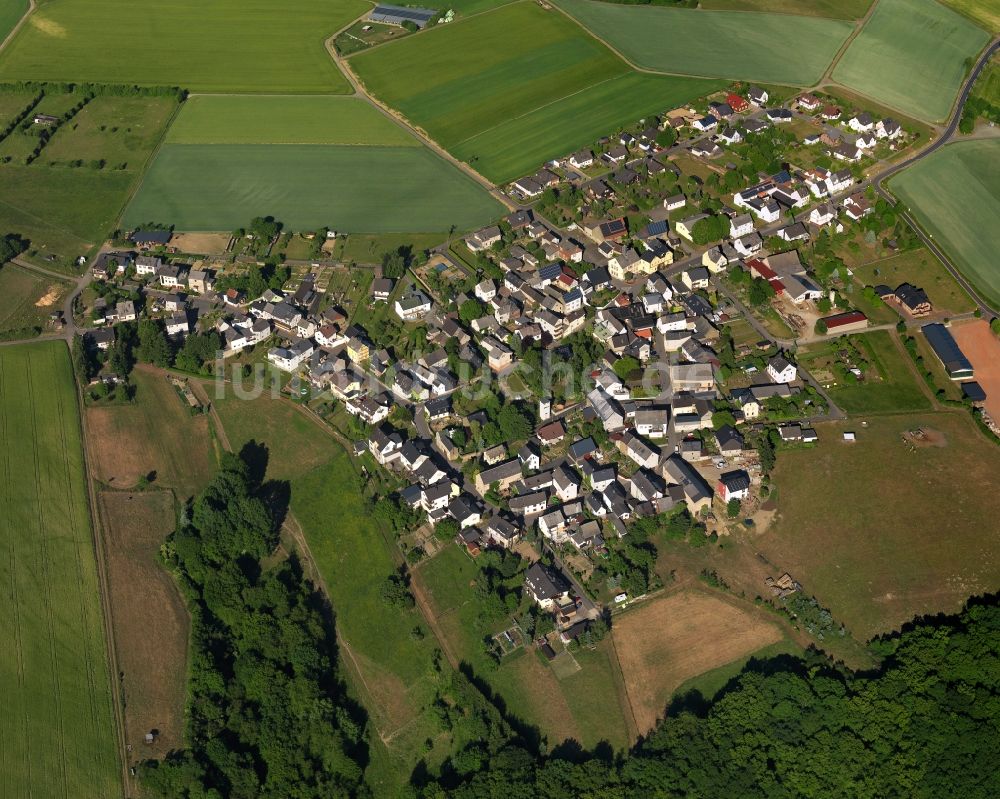 Biebrich von oben - Ortsansicht der Ortsgemeinde Biebrich im Bundesland Rheinland-Pfalz