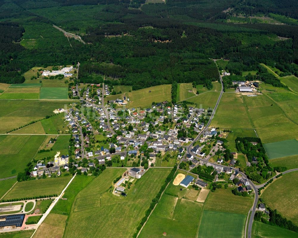 Bruchweiler von oben - Ortsansicht der Ortsgemeinde Bruchweiler im Bundesland Rheinland-Pfalz