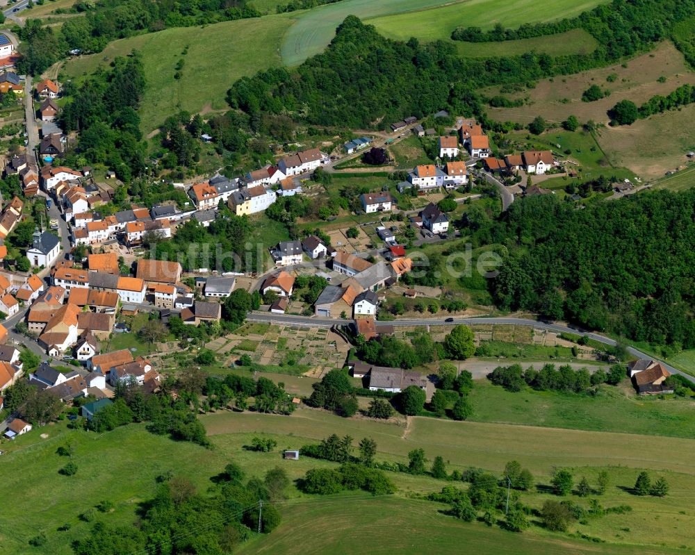 Callbach von oben - Ortsansicht der Ortsgemeinde Callbach im Bundesland Rheinland-Pfalz