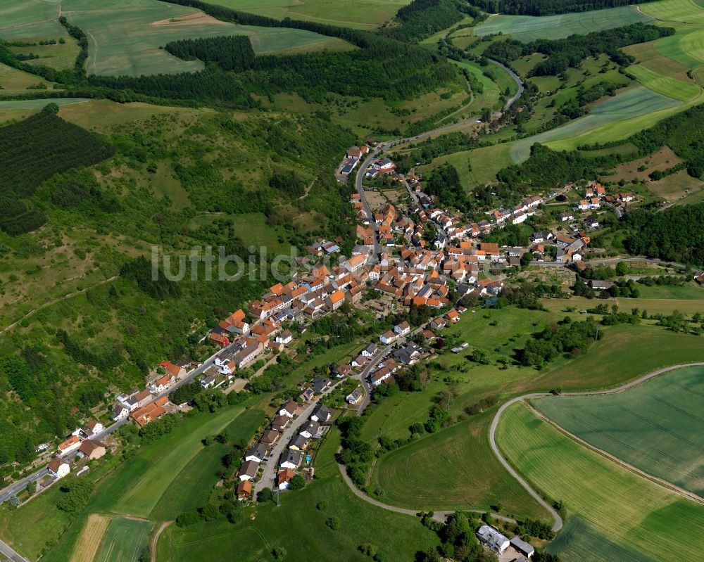 Callbach aus der Vogelperspektive: Ortsansicht der Ortsgemeinde Callbach im Bundesland Rheinland-Pfalz