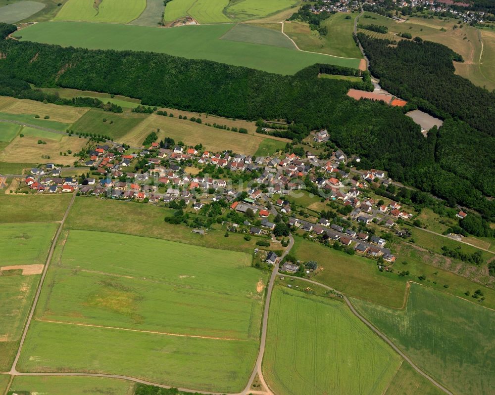 Dickesbach aus der Vogelperspektive: Ortsansicht der Ortsgemeinde Dickesbach im Bundesland Rheinland-Pfalz