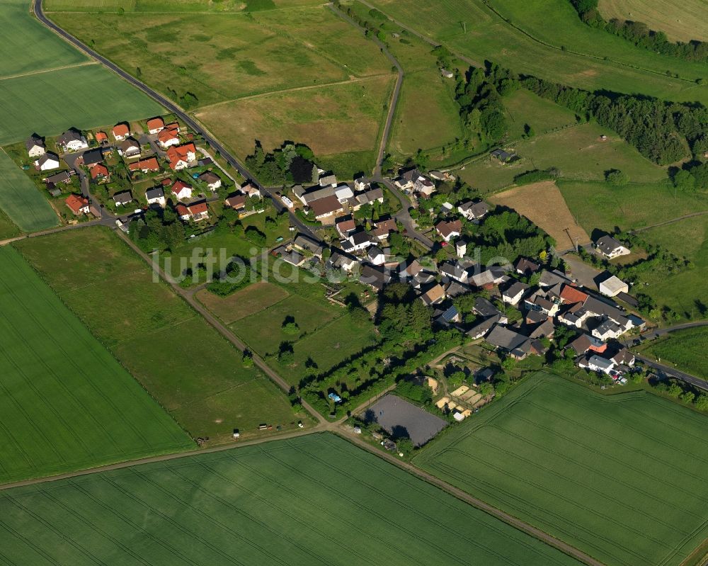 Luftaufnahme Ergeshausen - Ortsansicht der Ortsgemeinde Ergeshausen im Bundesland Rheinland-Pfalz