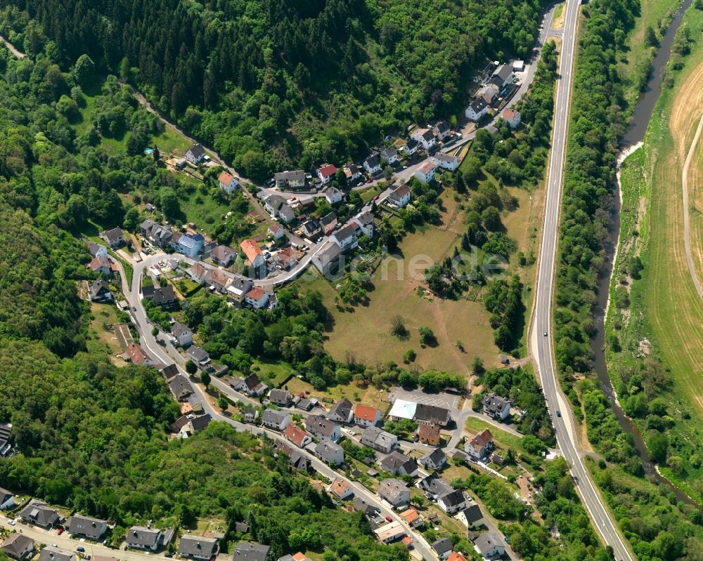 Frauenberg von oben - Ortsansicht der Ortsgemeinde Frauenberg im Bundesland Rheinland-Pfalz