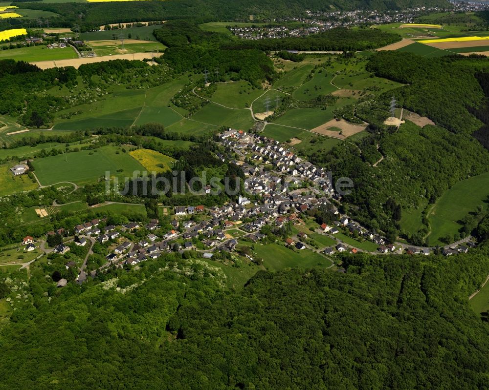 Gönnersdorf von oben - Ortsansicht der Ortsgemeinde Gönnersdorf im Bundesland Rheinland-Pfalz
