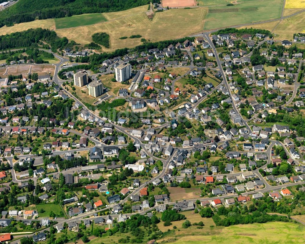 Luftaufnahme Göttschied - Ortsansicht der Ortsgemeinde Göttschied im Bundesland Rheinland-Pfalz