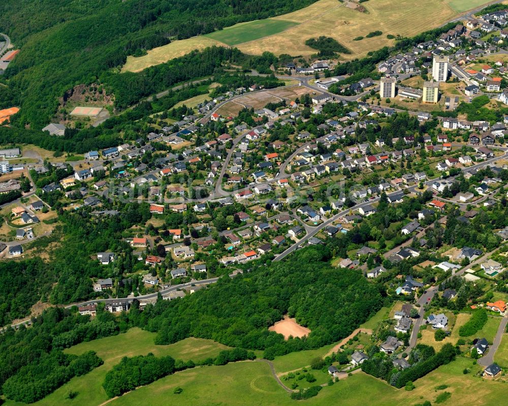 Göttschied aus der Vogelperspektive: Ortsansicht der Ortsgemeinde Göttschied im Bundesland Rheinland-Pfalz