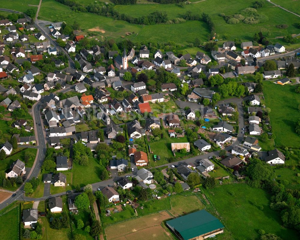 Hahn am See aus der Vogelperspektive: Ortsansicht der Ortsgemeinde Hahn am See im Bundesland Rheinland-Pfalz