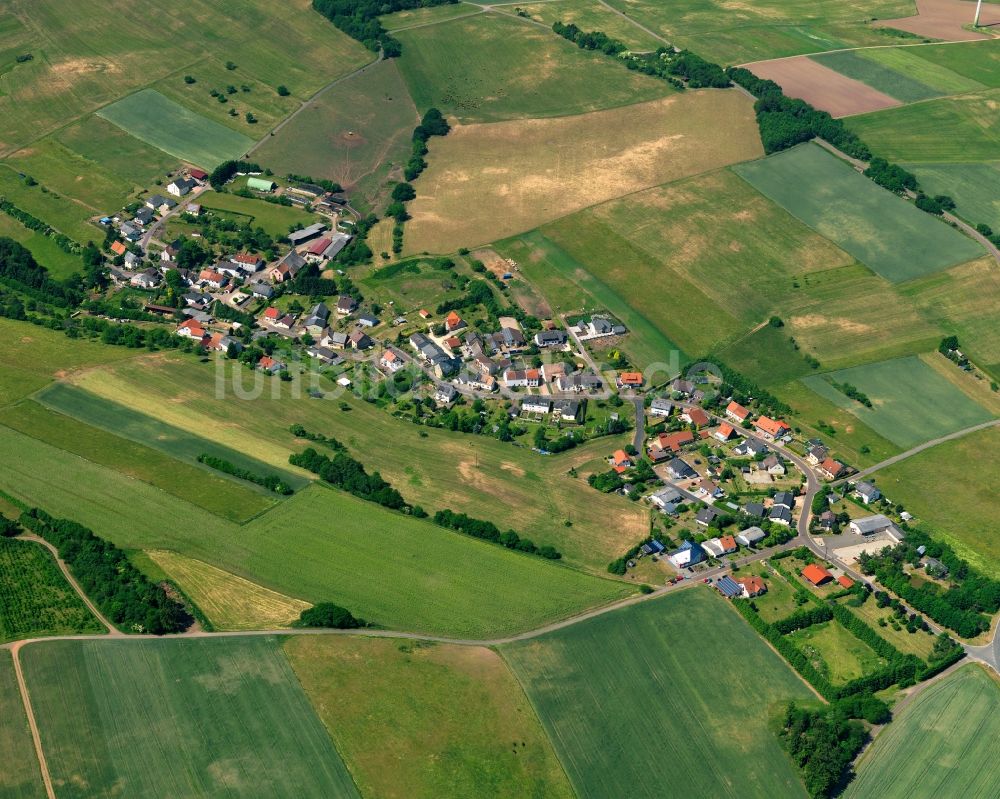 Hahnweiler aus der Vogelperspektive: Ortsansicht der Ortsgemeinde Hahnweiler im Bundesland Rheinland-Pfalz