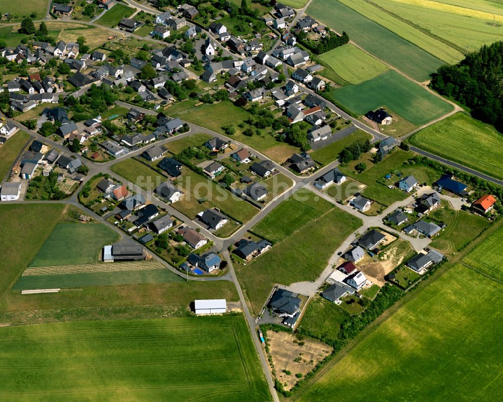 Luftaufnahme Hauroth - Ortsansicht der Ortsgemeinde Hauroth im Bundesland Rheinland-Pfalz