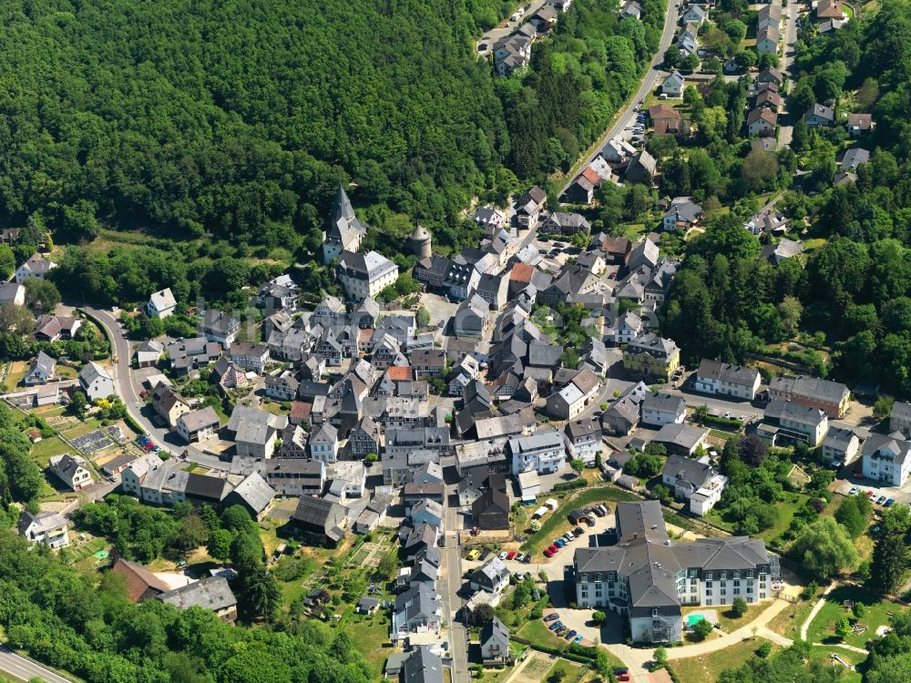 Herrstein aus der Vogelperspektive: Ortsansicht der Ortsgemeinde Herrstein im Bundesland Rheinland-Pfalz