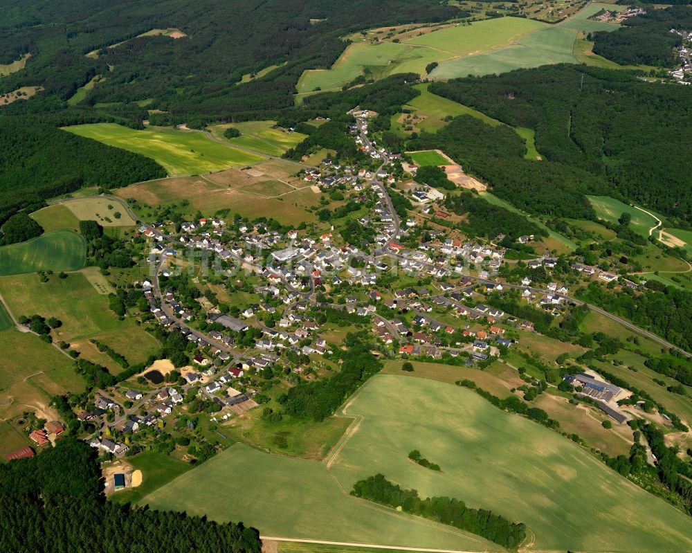 Hettenrodt von oben - Ortsansicht der Ortsgemeinde Hettenrodt im Bundesland Rheinland-Pfalz