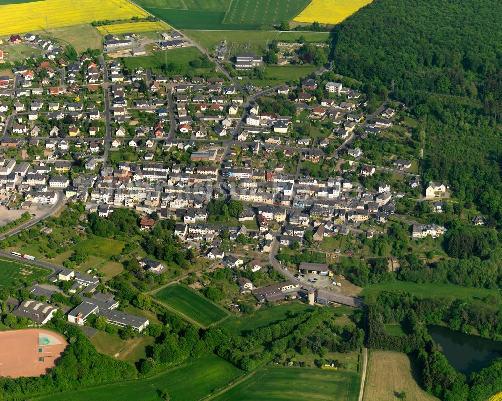 Luftaufnahme Holzappel - Ortsansicht der Ortsgemeinde Holzappel im Bundesland Rheinland-Pfalz