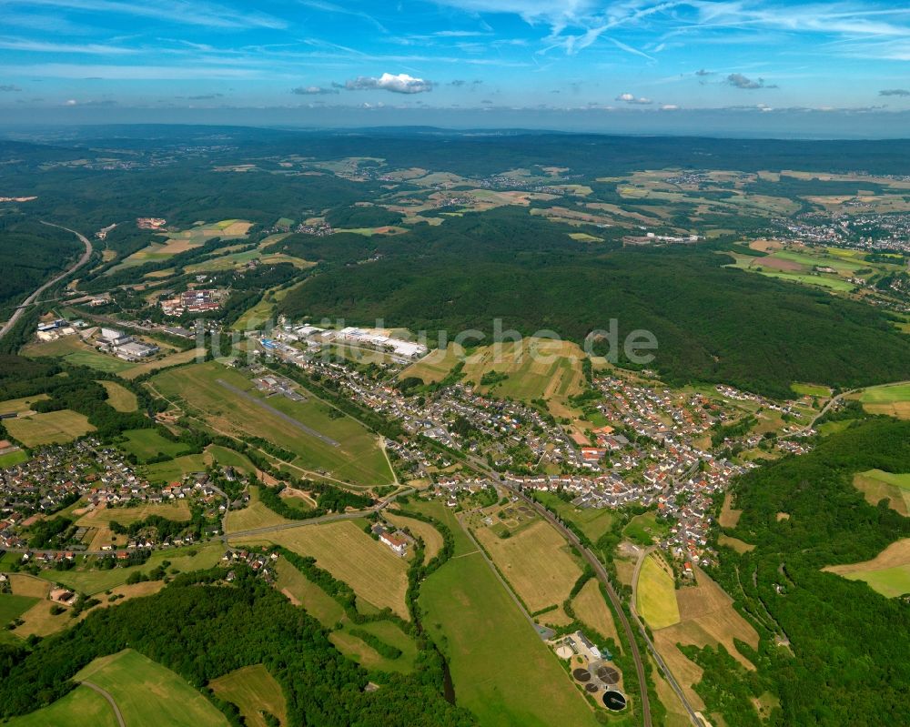 Hoppstädten aus der Vogelperspektive: Ortsansicht der Ortsgemeinde Hoppstädten im Bundesland Rheinland-Pfalz