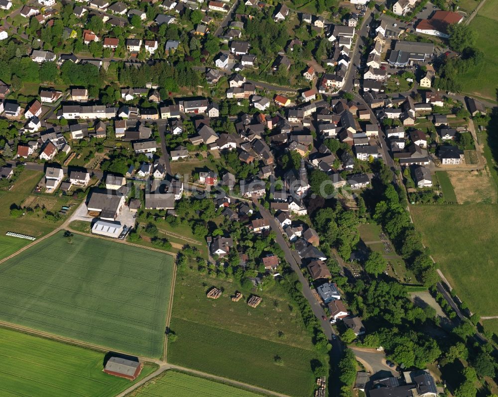 Klingelbach von oben - Ortsansicht der Ortsgemeinde Klingelbach im Bundesland Rheinland-Pfalz