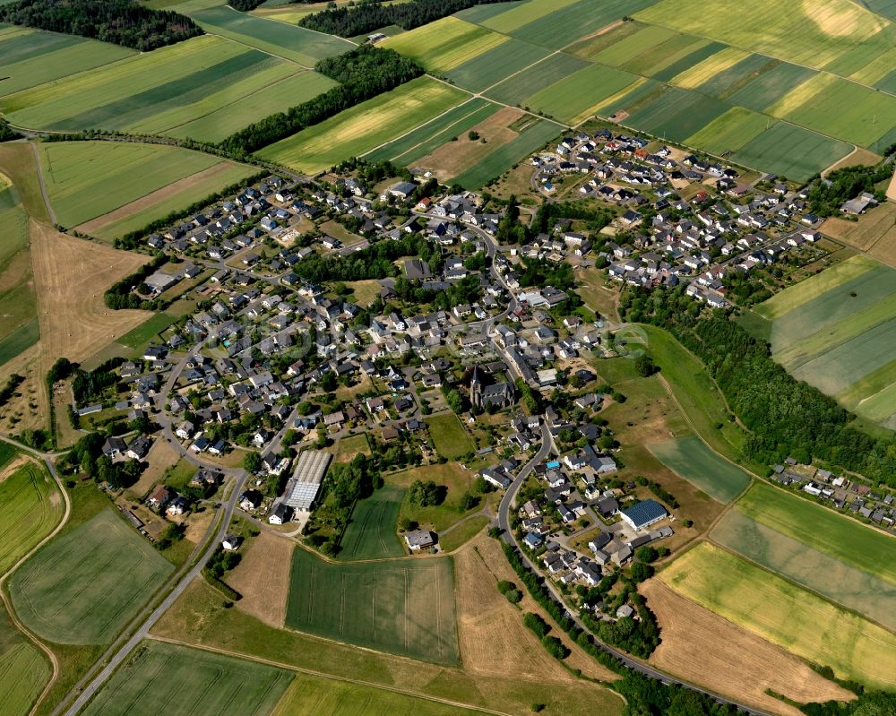 Landkern von oben - Ortsansicht der Ortsgemeinde Landkern im Bundesland Rheinland-Pfalz