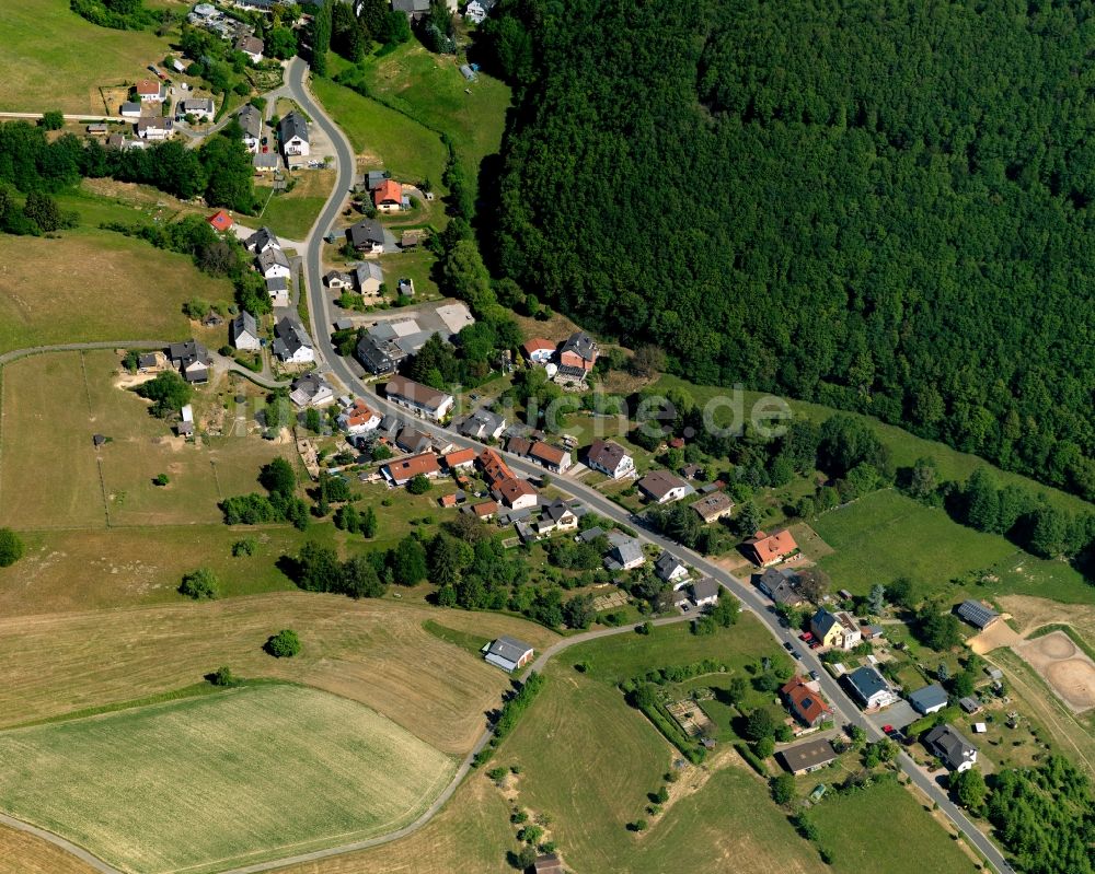 Leisel von oben - Ortsansicht der Ortsgemeinde Leisel im Bundesland Rheinland-Pfalz