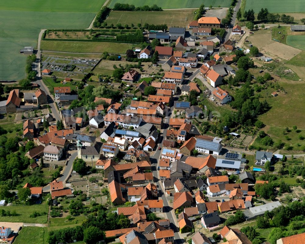 Lettweiler aus der Vogelperspektive: Ortsansicht der Ortsgemeinde Lettweiler im Bundesland Rheinland-Pfalz