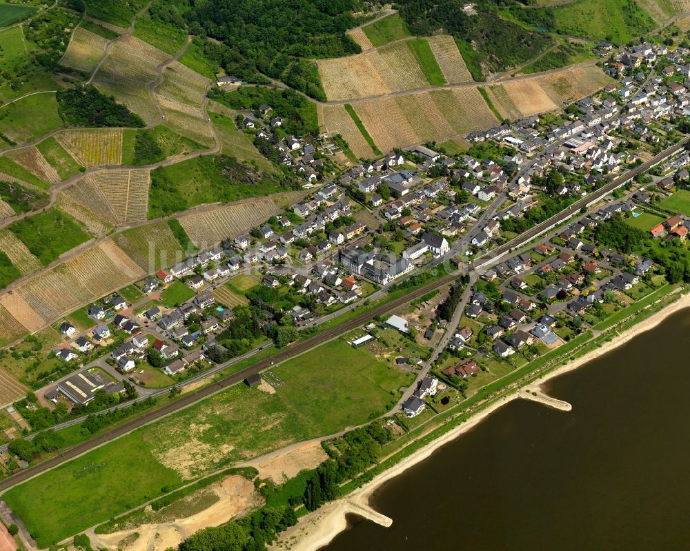 Luftaufnahme Leutesdorf - Ortsansicht der Ortsgemeinde Leutesdorf im Bundesland Rheinland-Pfalz