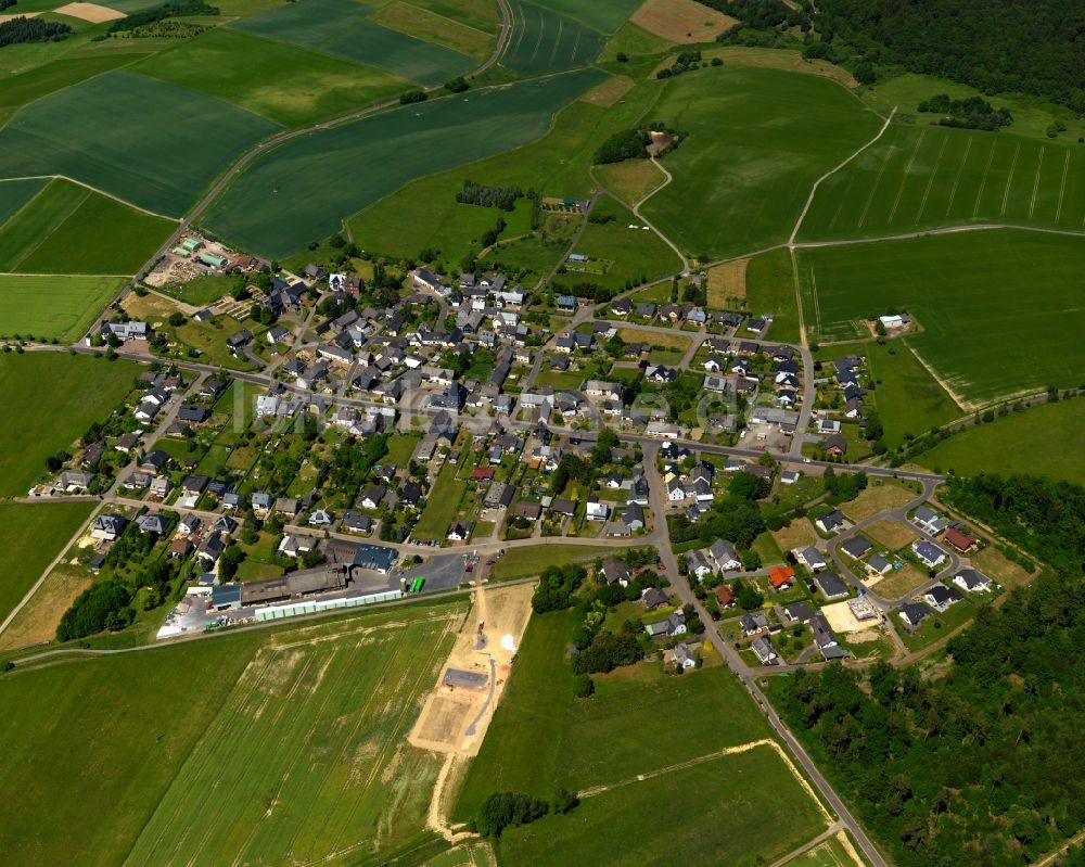 Lingerhahn von oben - Ortsansicht der Ortsgemeinde Lingerhahn im Bundesland Rheinland-Pfalz