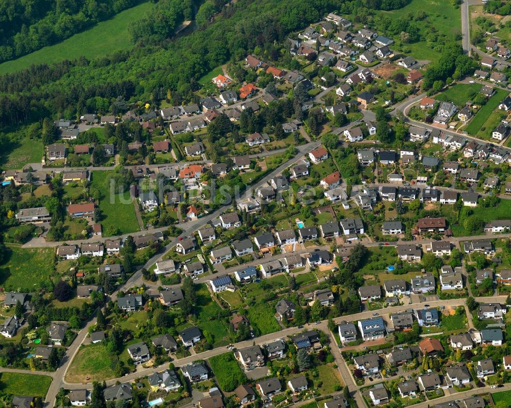 Melsbach von oben - Ortsansicht der Ortsgemeinde Melsbach im Bundesland Rheinland-Pfalz