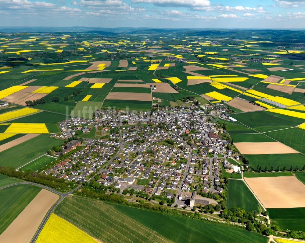 Luftaufnahme Mertloch - Ortsansicht der Ortsgemeinde Mertloch im Bundesland Rheinland-Pfalz