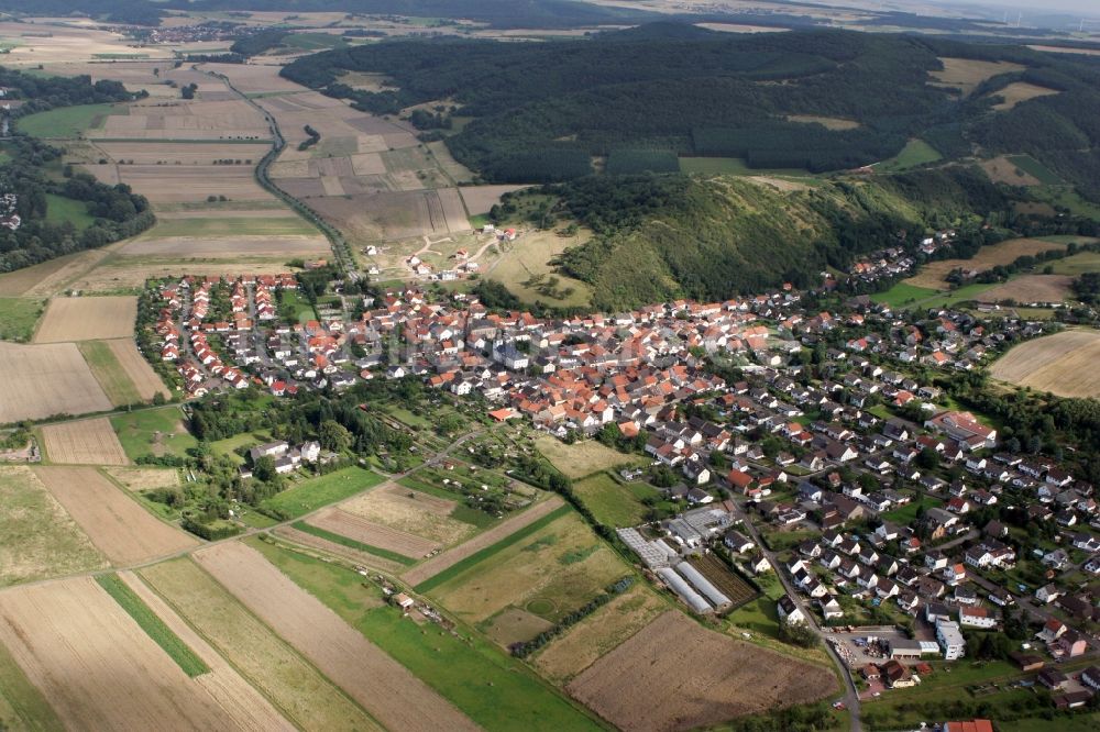 Luftaufnahme Merxheim - Ortsansicht der Ortsgemeinde Merxheim an der Nahe im Bundesland Rheinland-Pfalz