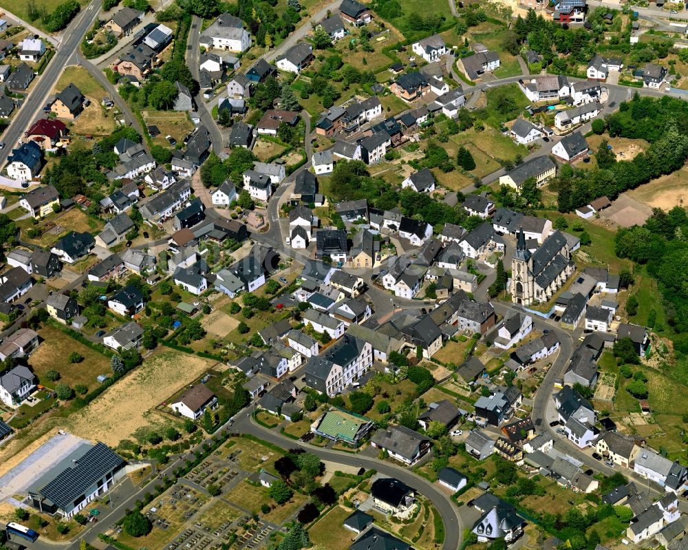 Luftbild Müllenbach - Ortsansicht der Ortsgemeinde Müllenbach (bei Mayen) im Bundesland Rheinland-Pfalz