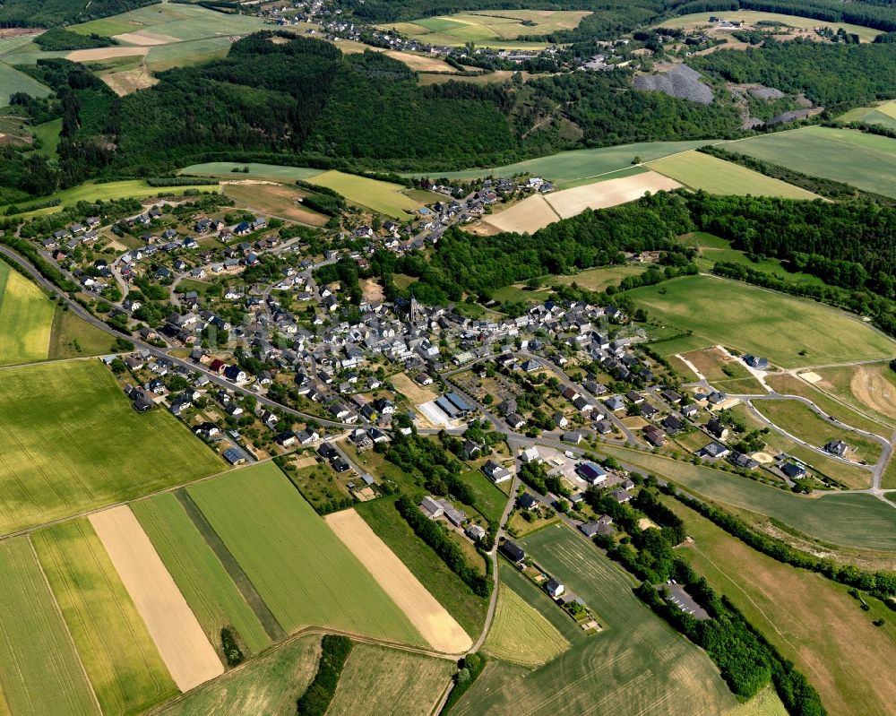 Luftaufnahme Müllenbach - Ortsansicht der Ortsgemeinde Müllenbach (bei Mayen) im Bundesland Rheinland-Pfalz