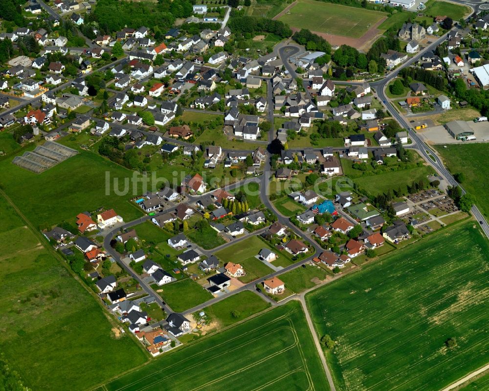 Luftbild Moschheim - Ortsansicht der Ortsgemeinde Moschheim im Bundesland Rheinland-Pfalz