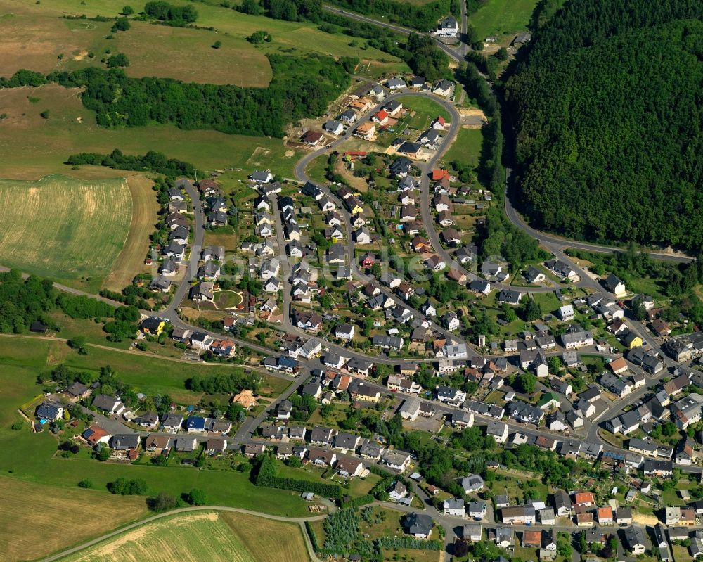 Luftaufnahme Niederwörresbach - Ortsansicht der Ortsgemeinde Niederwörresbach im Bundesland Rheinland-Pfalz