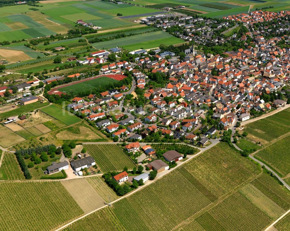 Luftaufnahme Ober-Olm - Ortsansicht der Ortsgemeinde Ober-Olm im Bundesland Rheinland-Pfalz