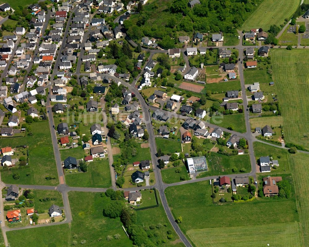 Oberrod von oben - Ortsansicht der Ortsgemeinde Oberrod im Bundesland Rheinland-Pfalz