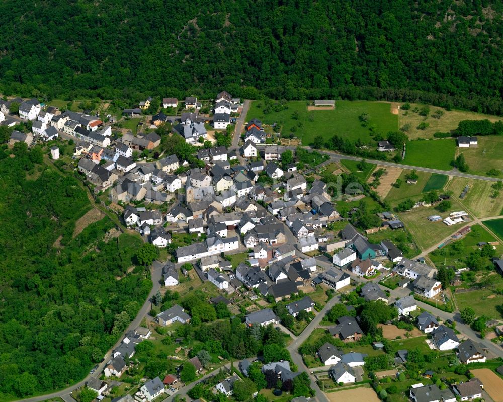 Luftbild Patersberg - Ortsansicht der Ortsgemeinde Patersberg im Bundesland Rheinland-Pfalz