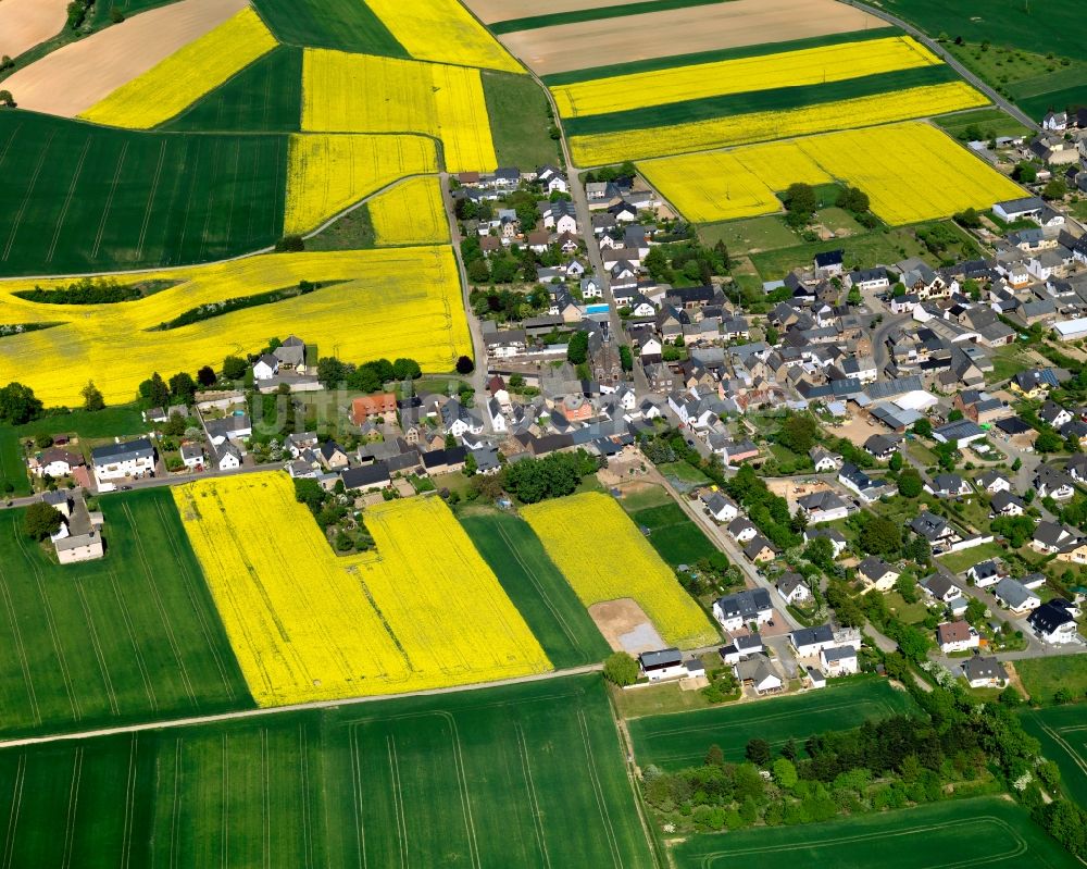 Rüber von oben - Ortsansicht der Ortsgemeinde Rüber im Bundesland Rheinland-Pfalz