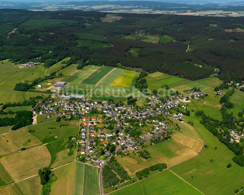 Schauren von oben - Ortsansicht der Ortsgemeinde Schauren im Bundesland Rheinland-Pfalz