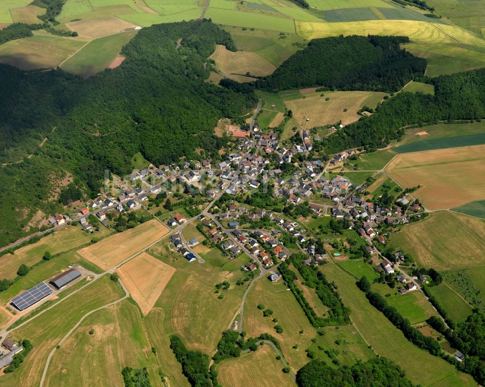 Schmidthachenbach aus der Vogelperspektive: Ortsansicht der Ortsgemeinde Schmidthachenbach im Bundesland Rheinland-Pfalz