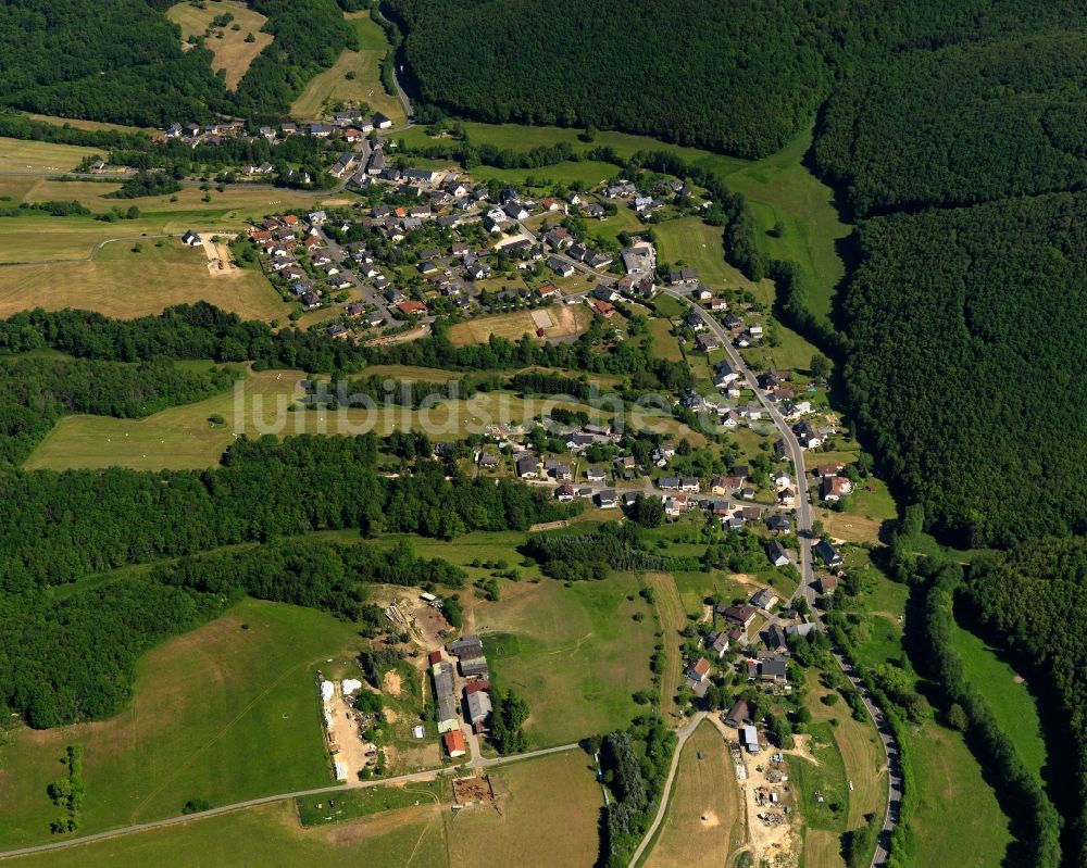 Luftbild Siesbach - Ortsansicht der Ortsgemeinde Siesbach im Bundesland Rheinland-Pfalz