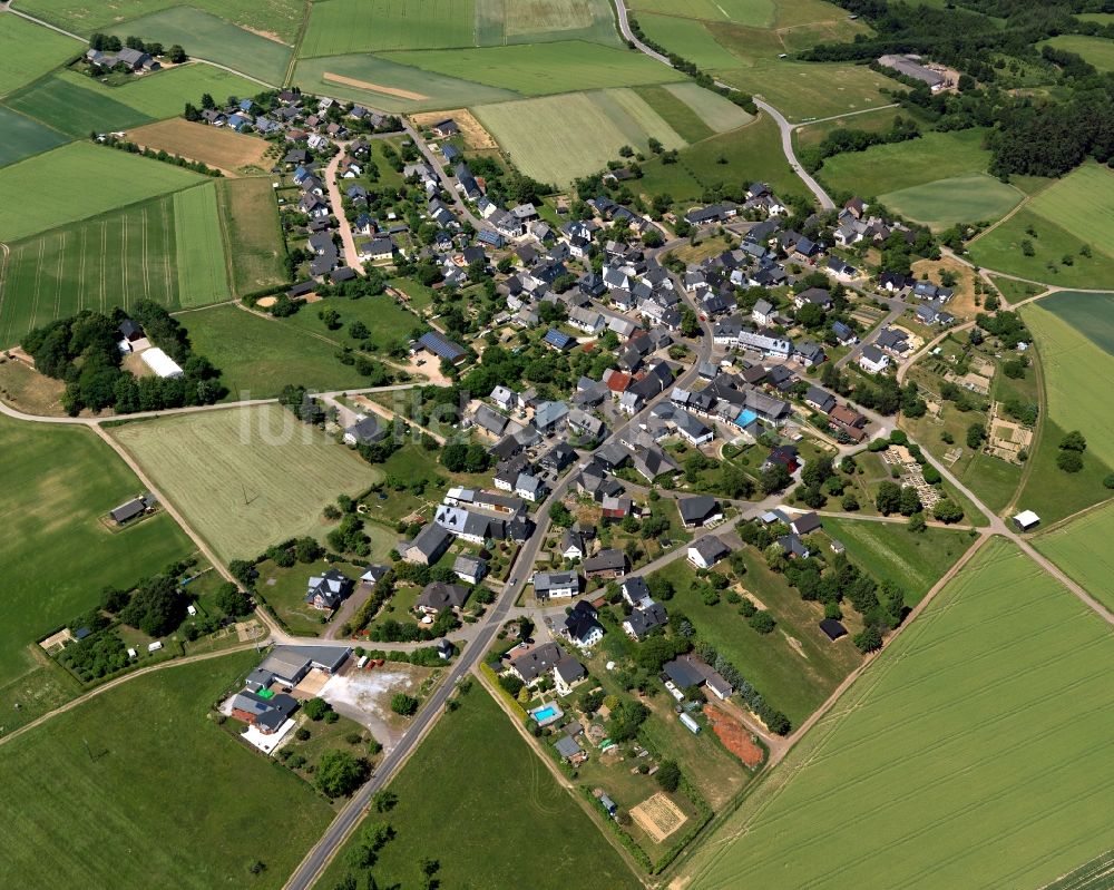 Uhler von oben - Ortsansicht der Ortsgemeinde Uhler im Bundesland Rheinland-Pfalz