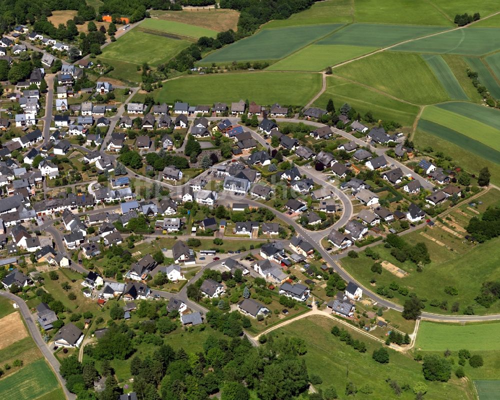 Urbar von oben - Ortsansicht der Ortsgemeinde Urbar im Bundesland Rheinland-Pfalz