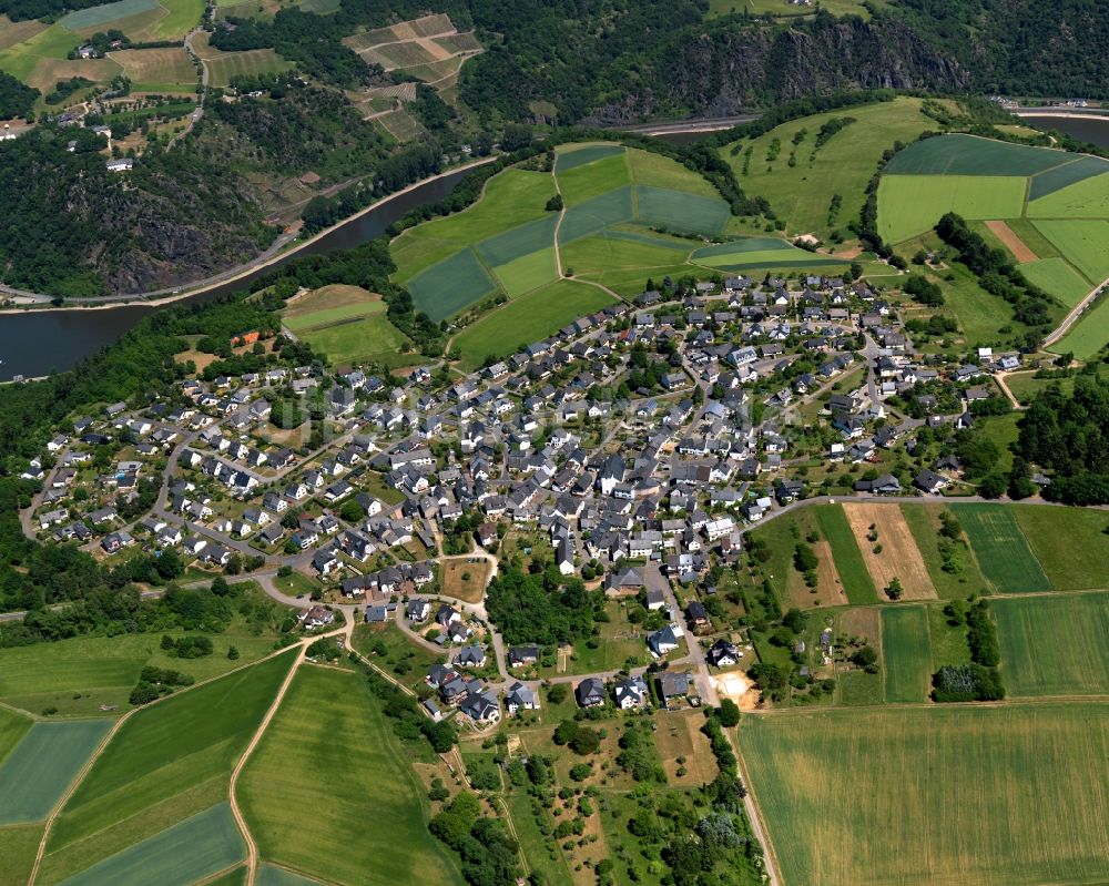 Luftaufnahme Urbar - Ortsansicht der Ortsgemeinde Urbar im Bundesland Rheinland-Pfalz